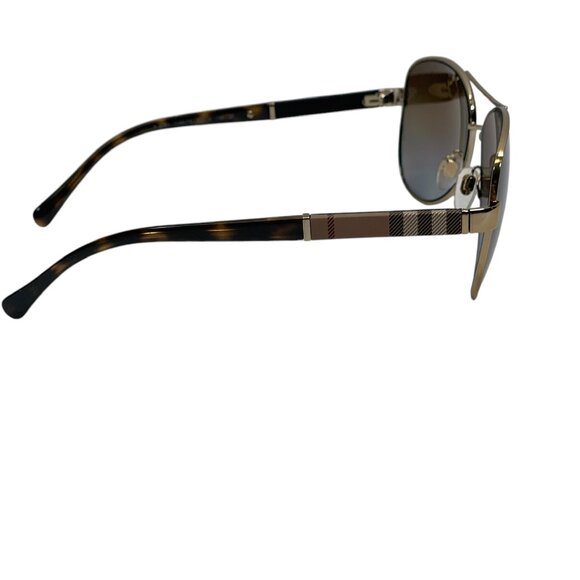 Burberry BE3080 Polarized Pilot Aviator Sunglasses – Unisex-59-14-135- NIB - Picture 6 of 13